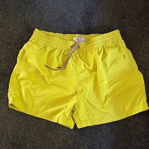 Men's Paul Smith Chartreuse Drawstring Swim Shorts 4” inseam